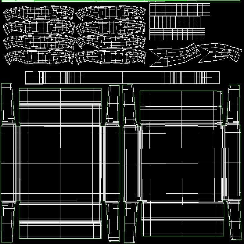 Black cardboard gift box with red bow 3D model_10