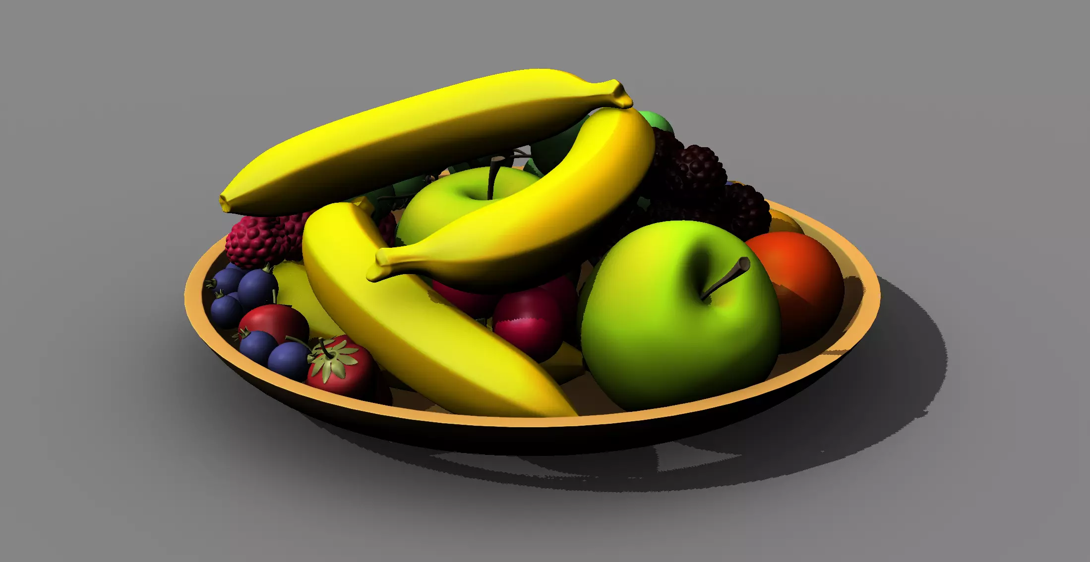 fruits basket 3D model