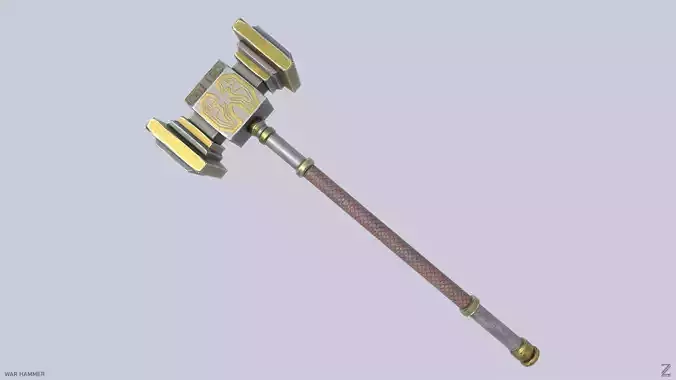 War Hammer Low-poly 3D model