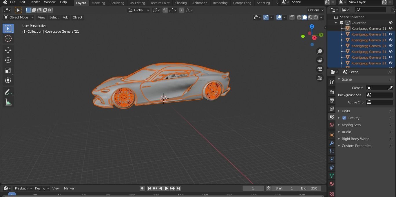 Koenigsegg Gemera Low-poly 3D model_3