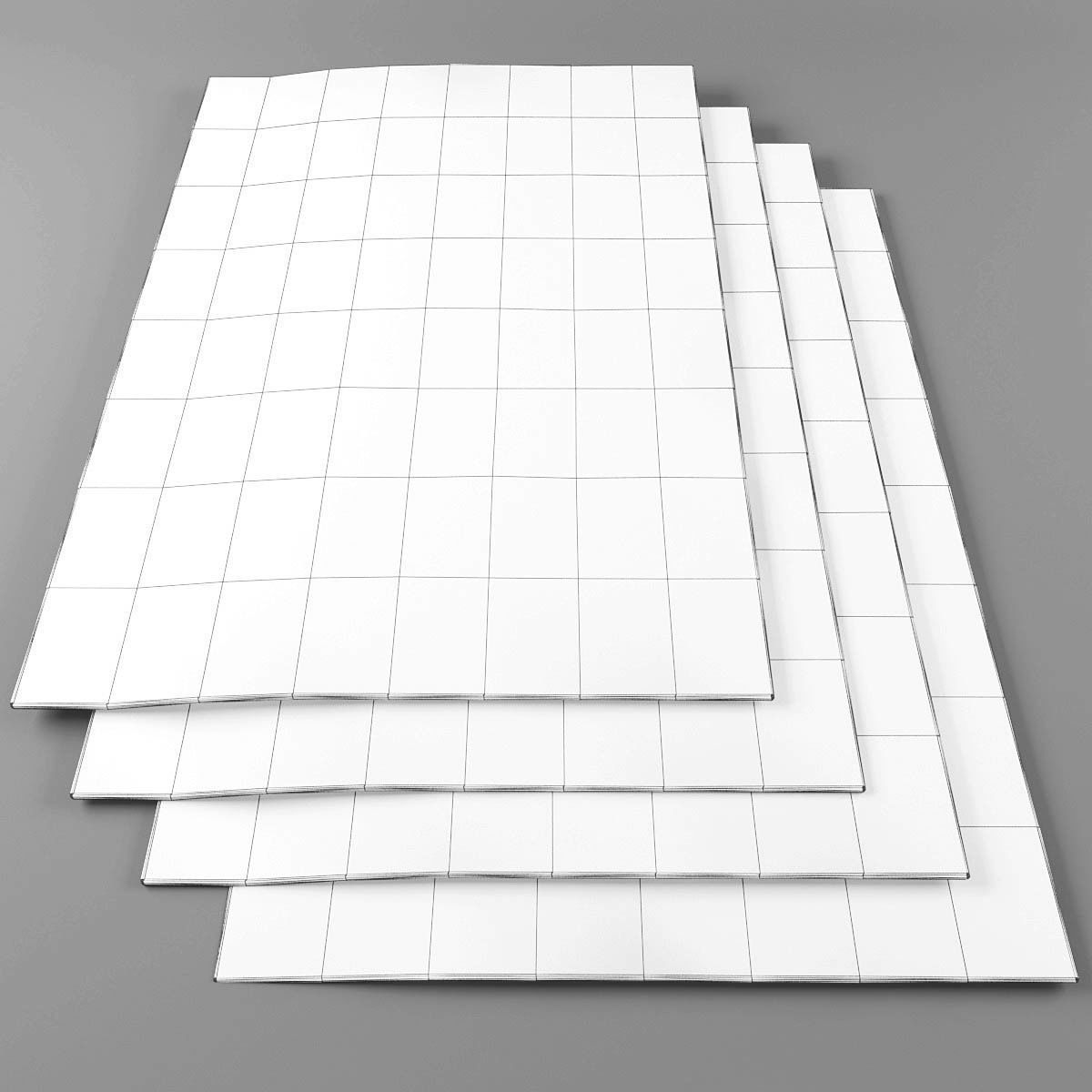 Rugs-1031 set of carpets Low-poly 3D model_2