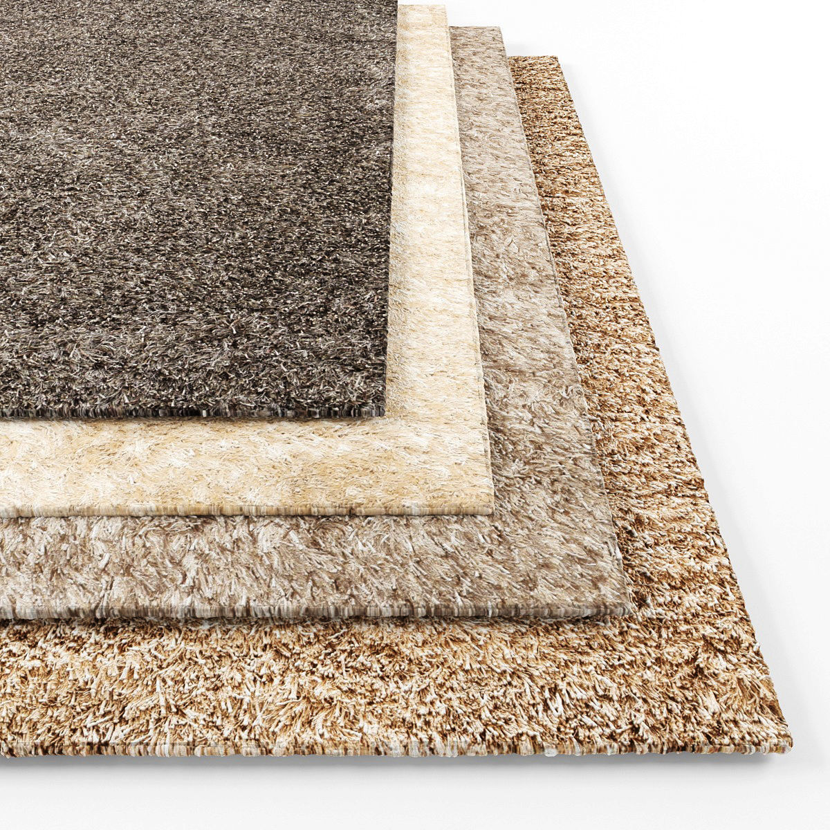 Rugs-1031 set of carpets Low-poly 3D model_1