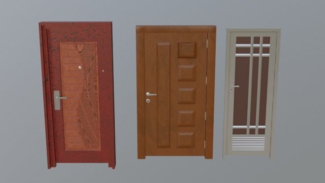 3-Different Door Free 3D model_2