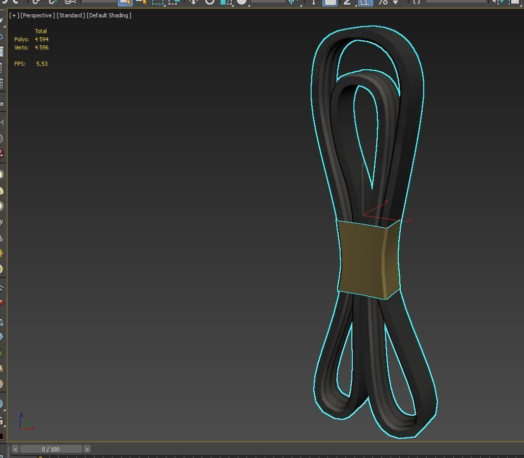 Car parts in a set Low-poly 3D model_3