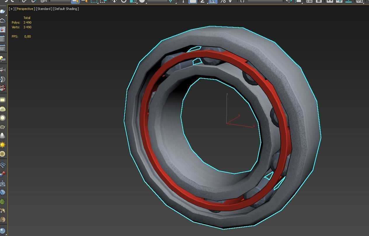 Car parts in a set Low-poly 3D model_6