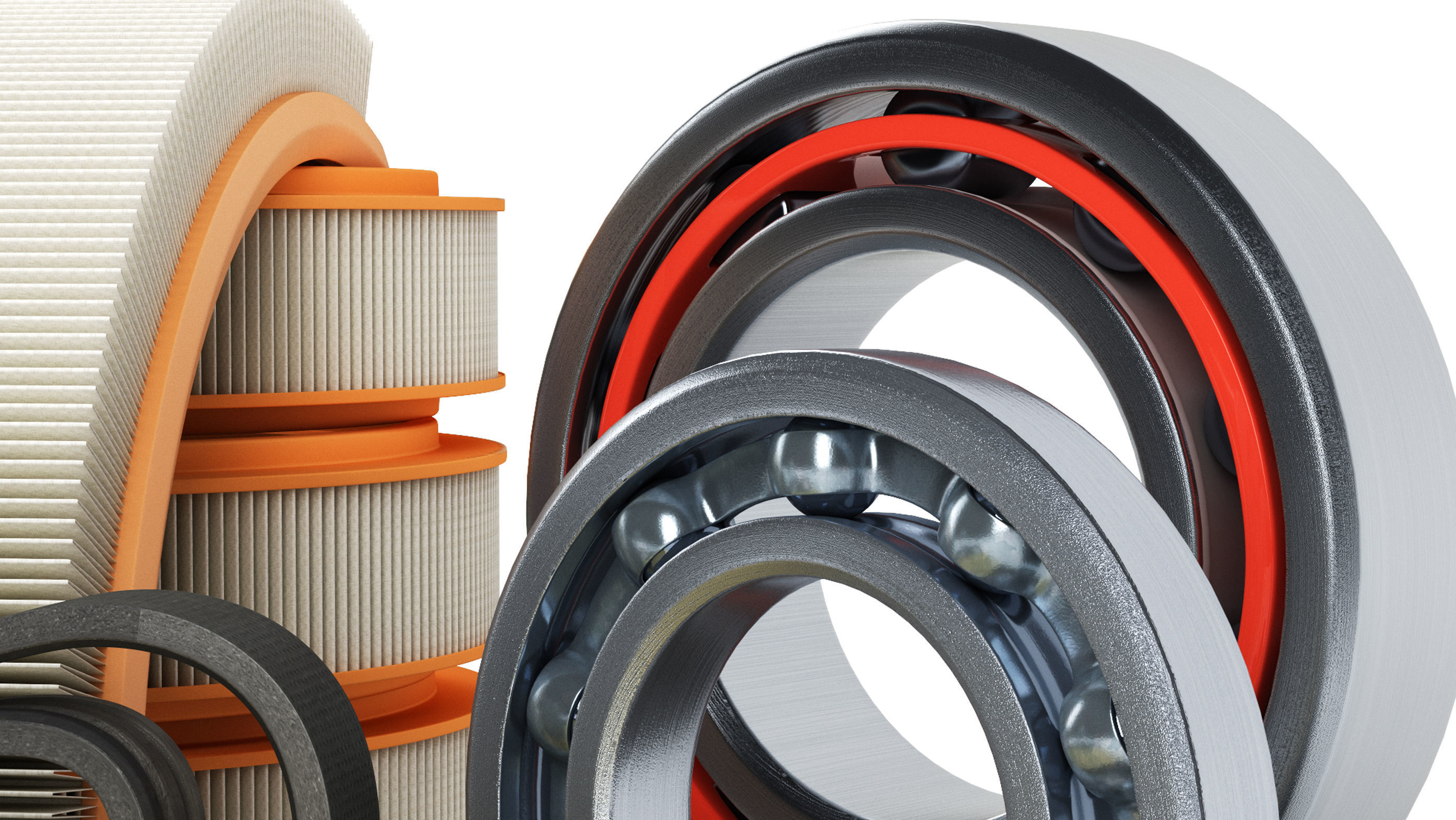 Car parts in a set Low-poly 3D model_9