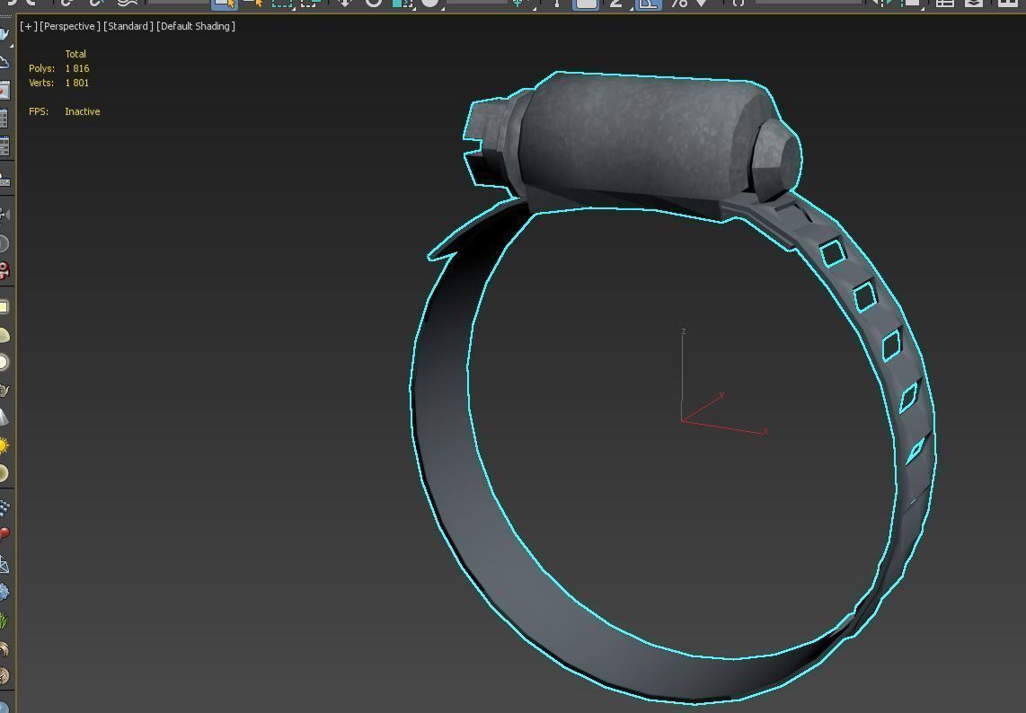 Car parts in a set Low-poly 3D model_7