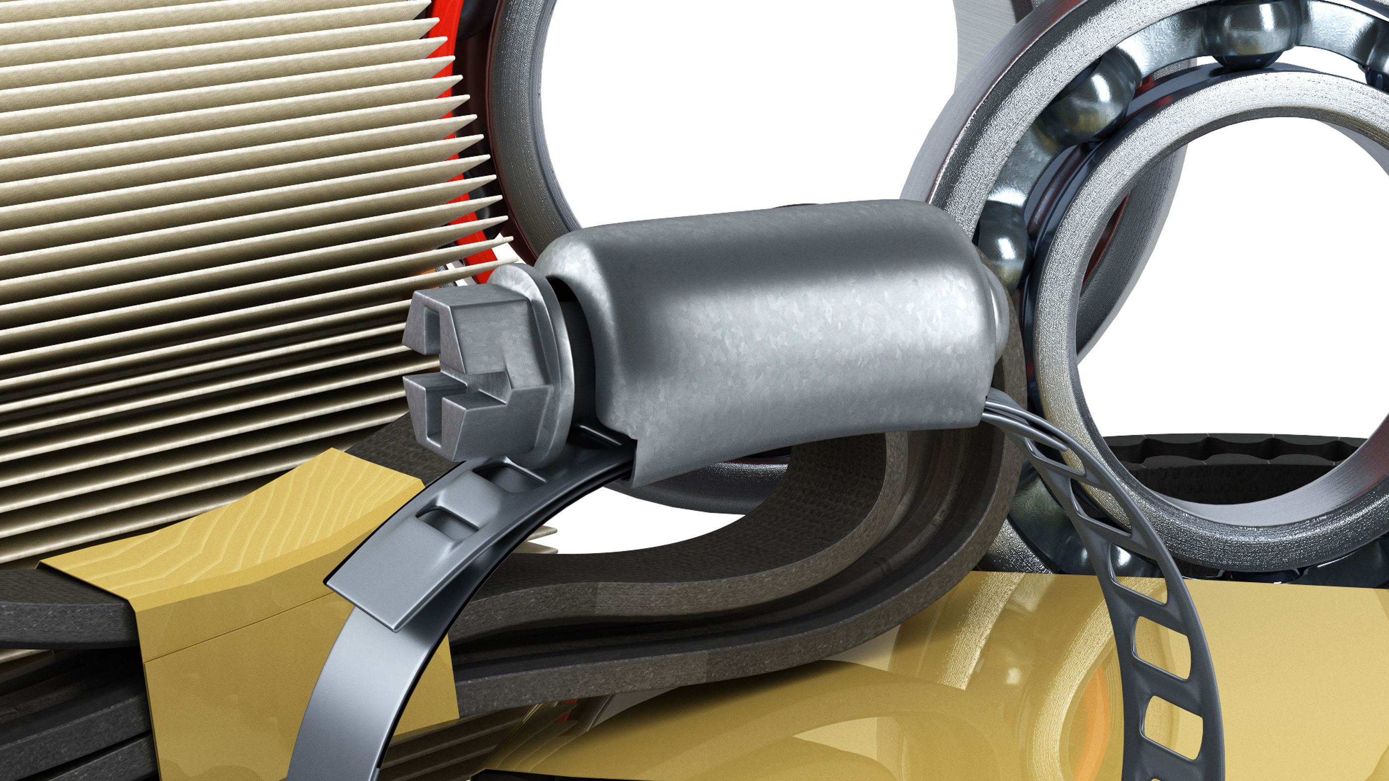 Car parts in a set Low-poly 3D model_10