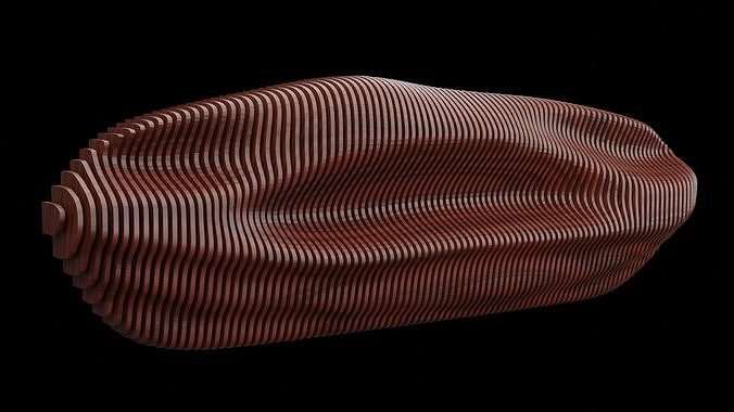 Parametric sofa 3D model