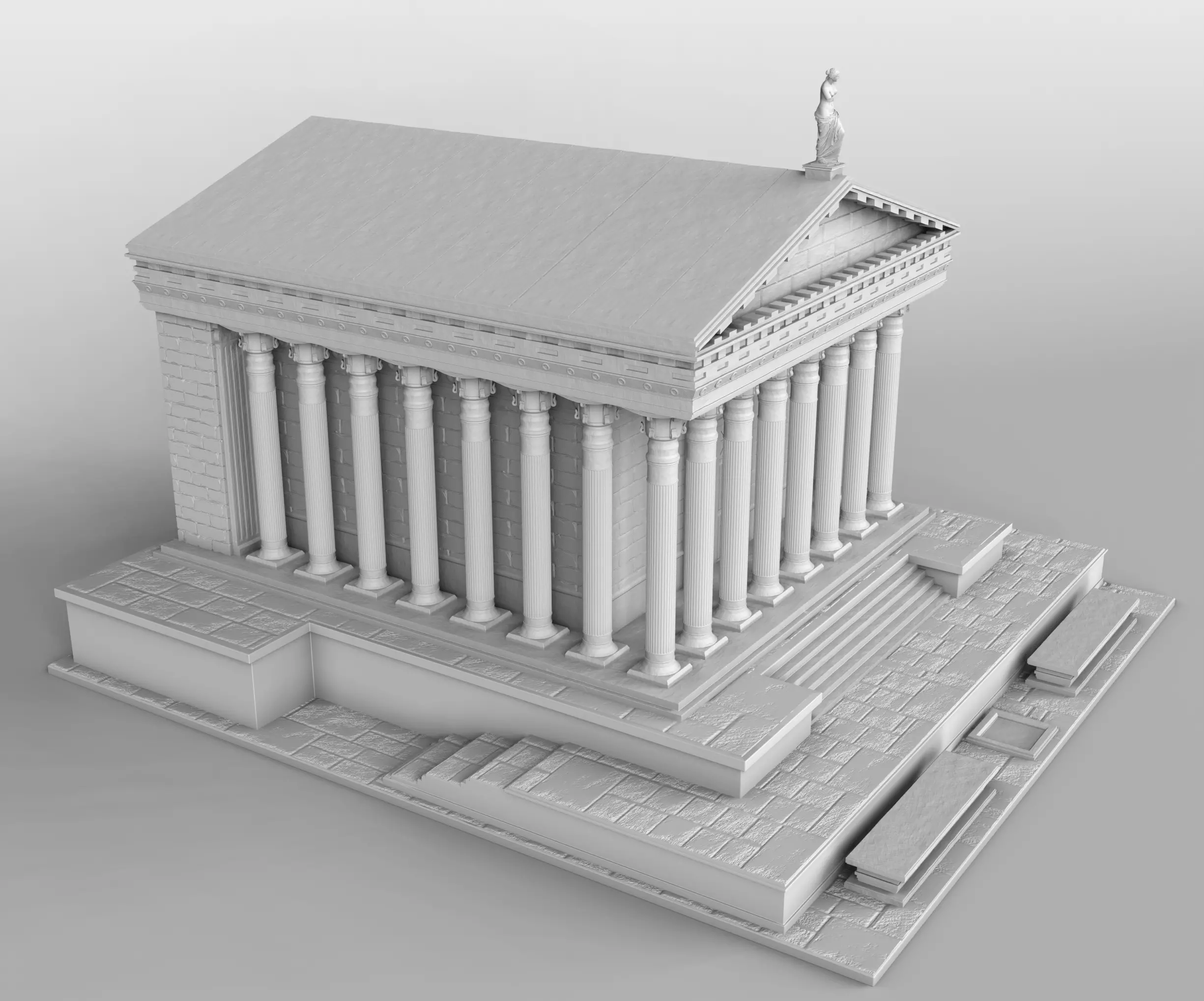 Ancient Greek Temple 3D print model_0