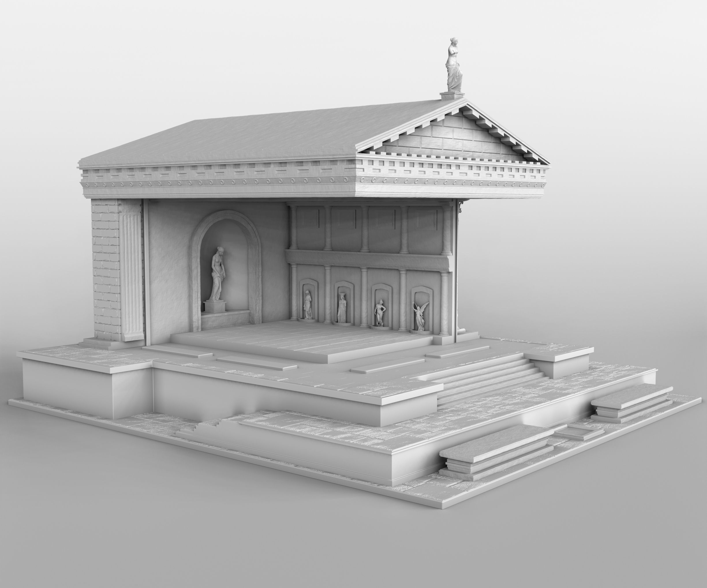 Ancient Greek Temple 3D print model_1