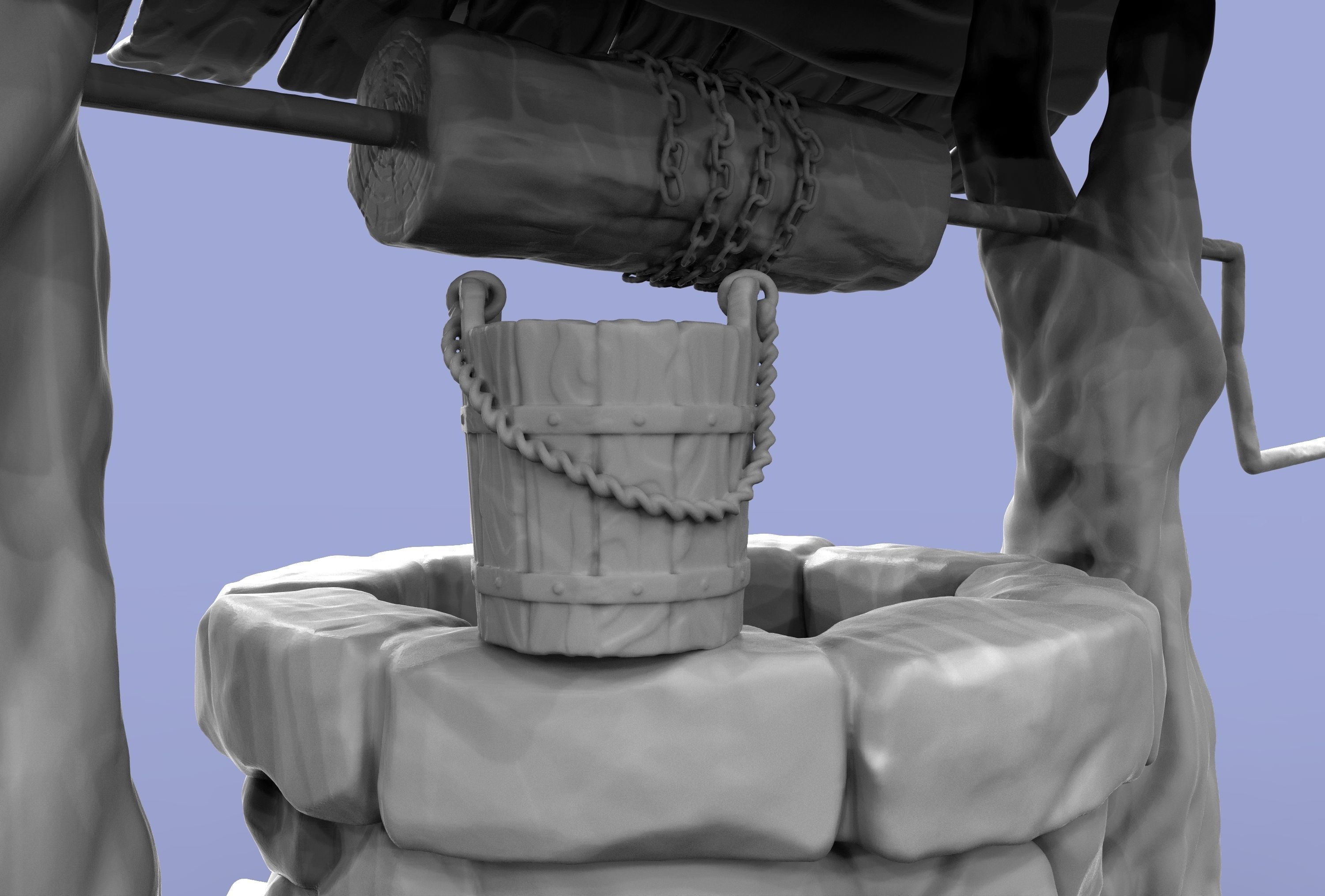 water well model for 3d printing 3D print model_4