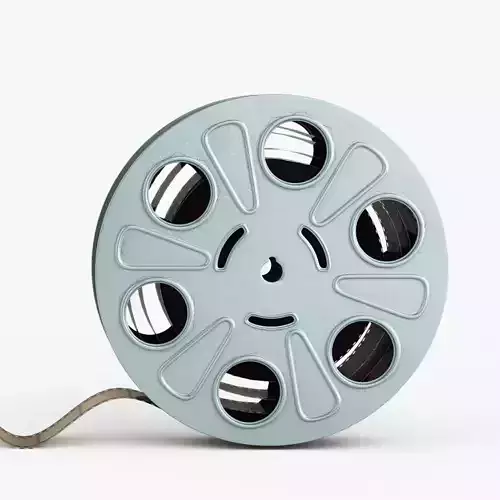 Film strip in a babin Low-poly 3D model