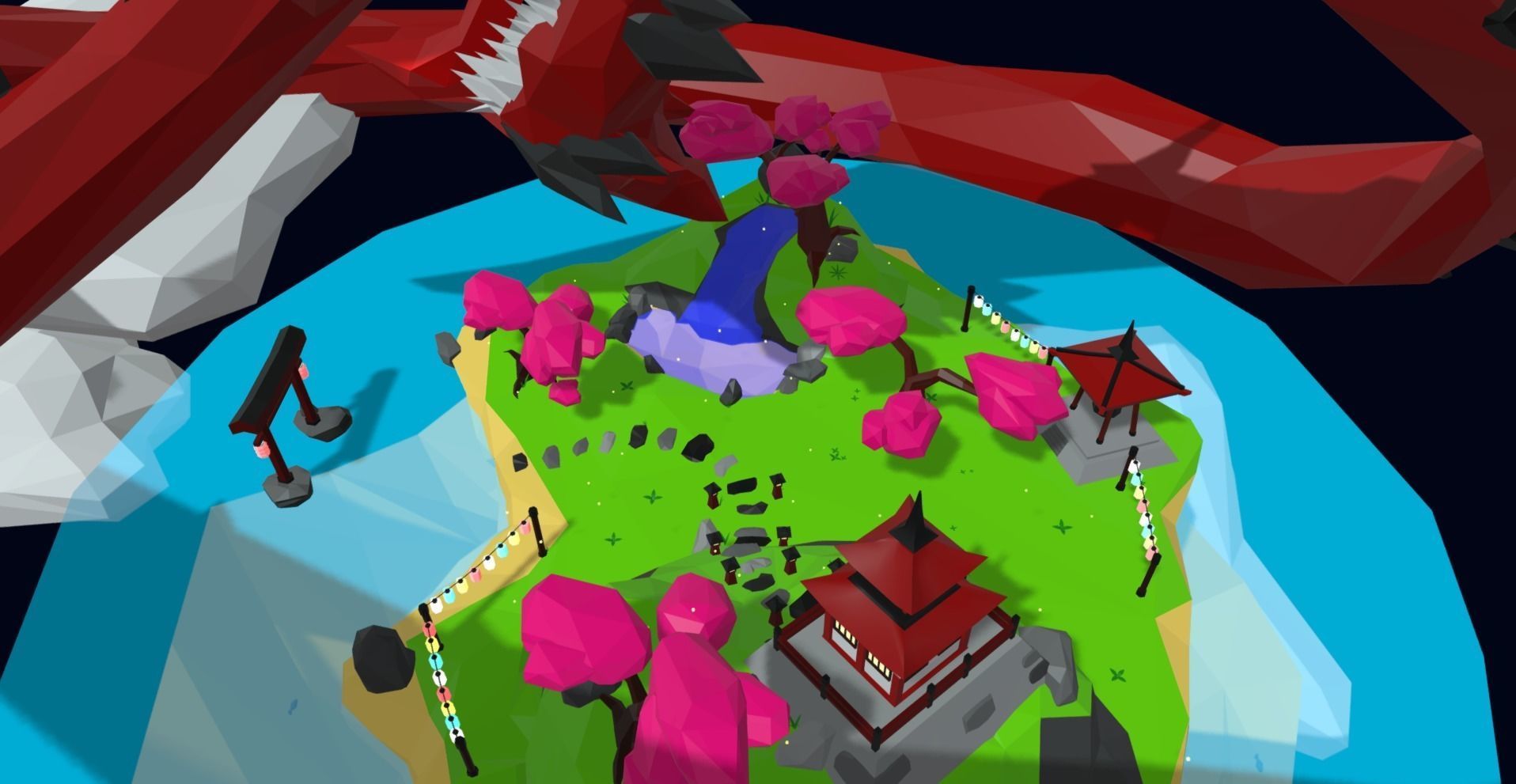 Fantasy Island Free low-poly 3D model_5