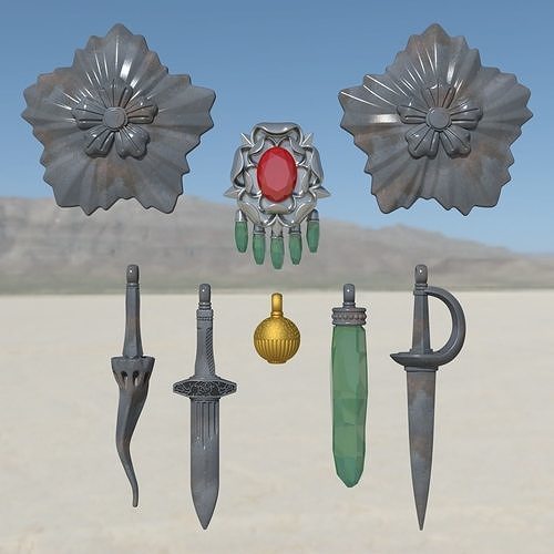 Resident Evil Village Bela Daniela Cassandra jewelry set 3D print model