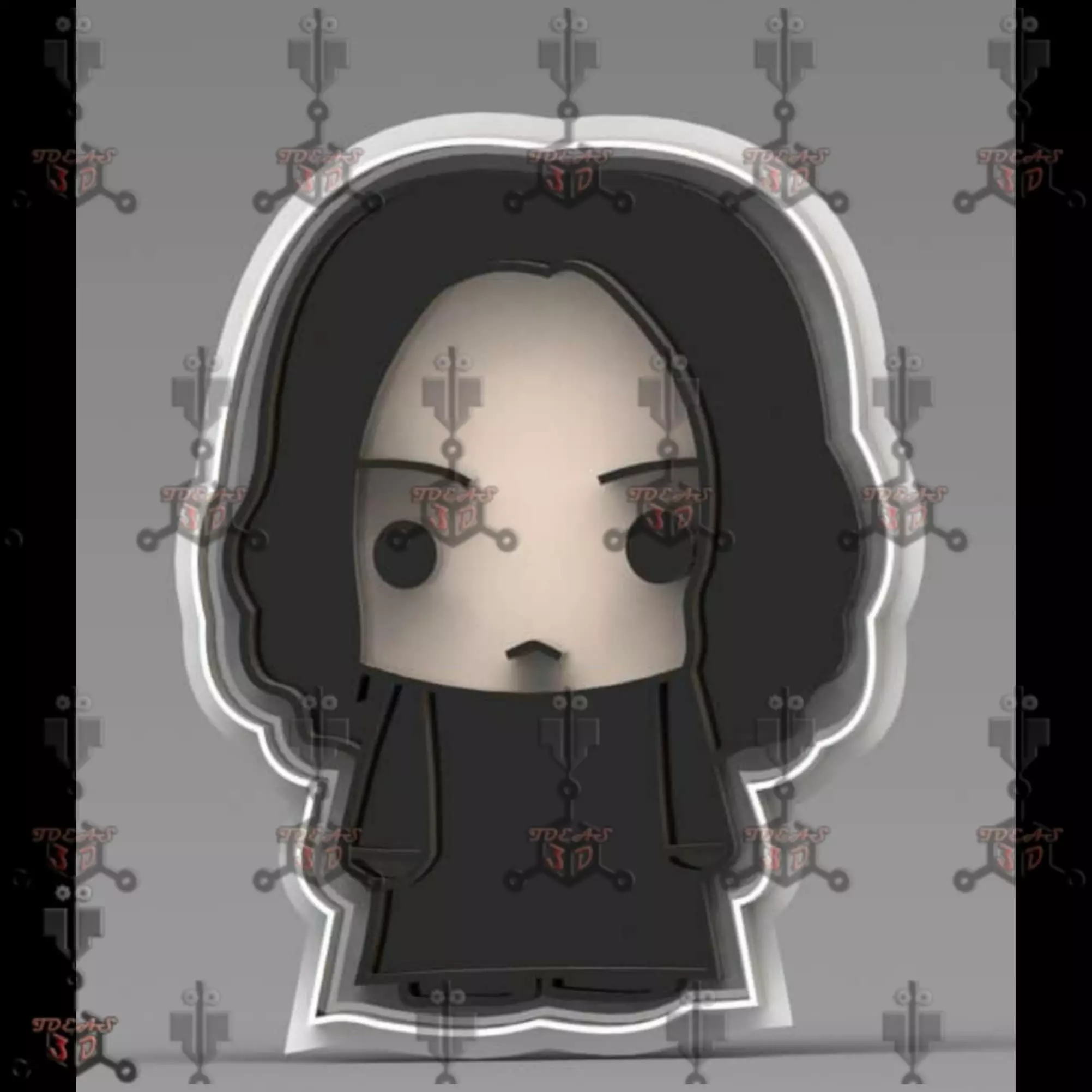 cookie cutter Severus Snape and Dumbeldor 3D print model_0