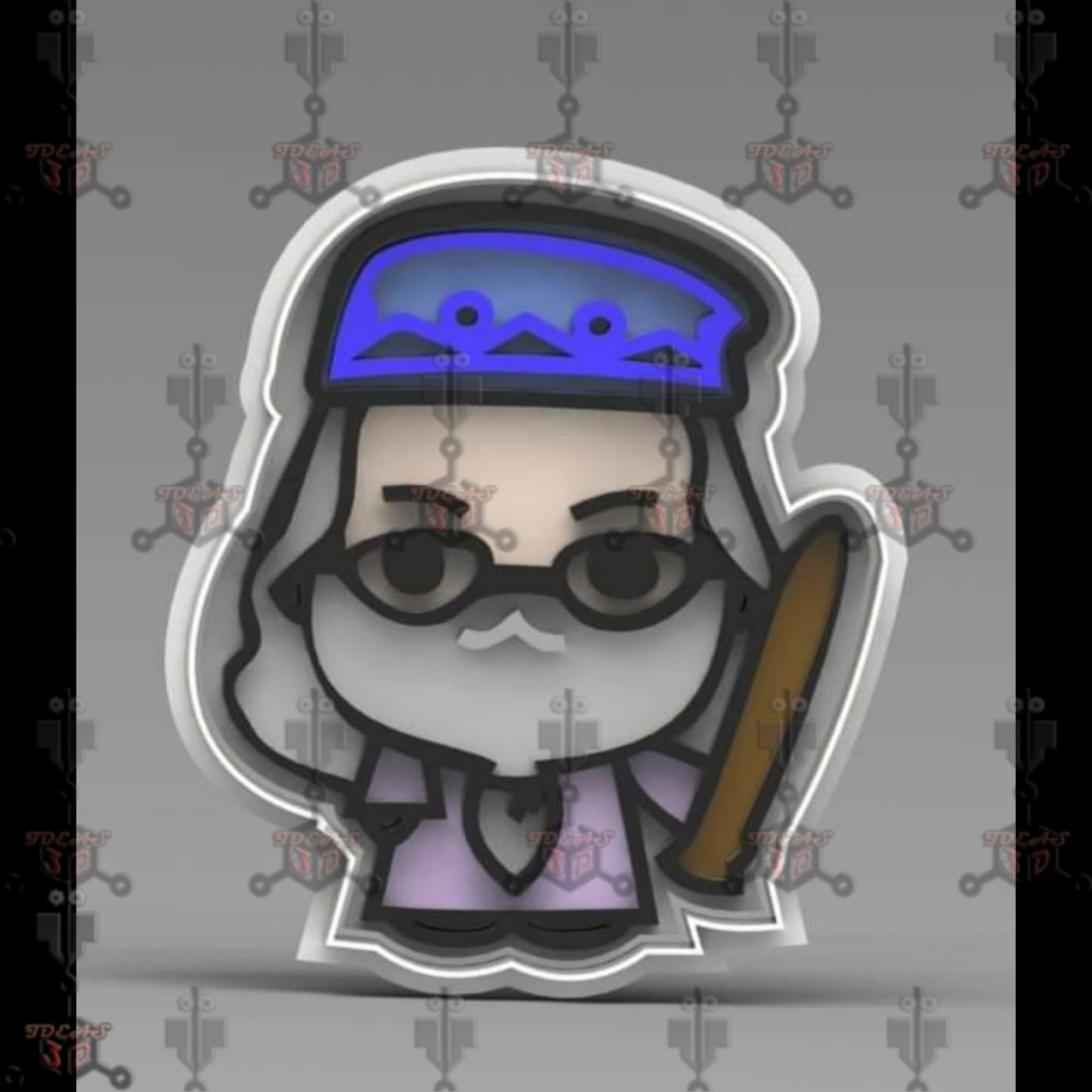 cookie cutter Severus Snape and Dumbeldor 3D print model_1