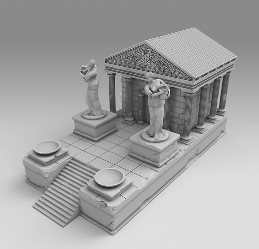 Rich Ancient Greek temple 3D print model