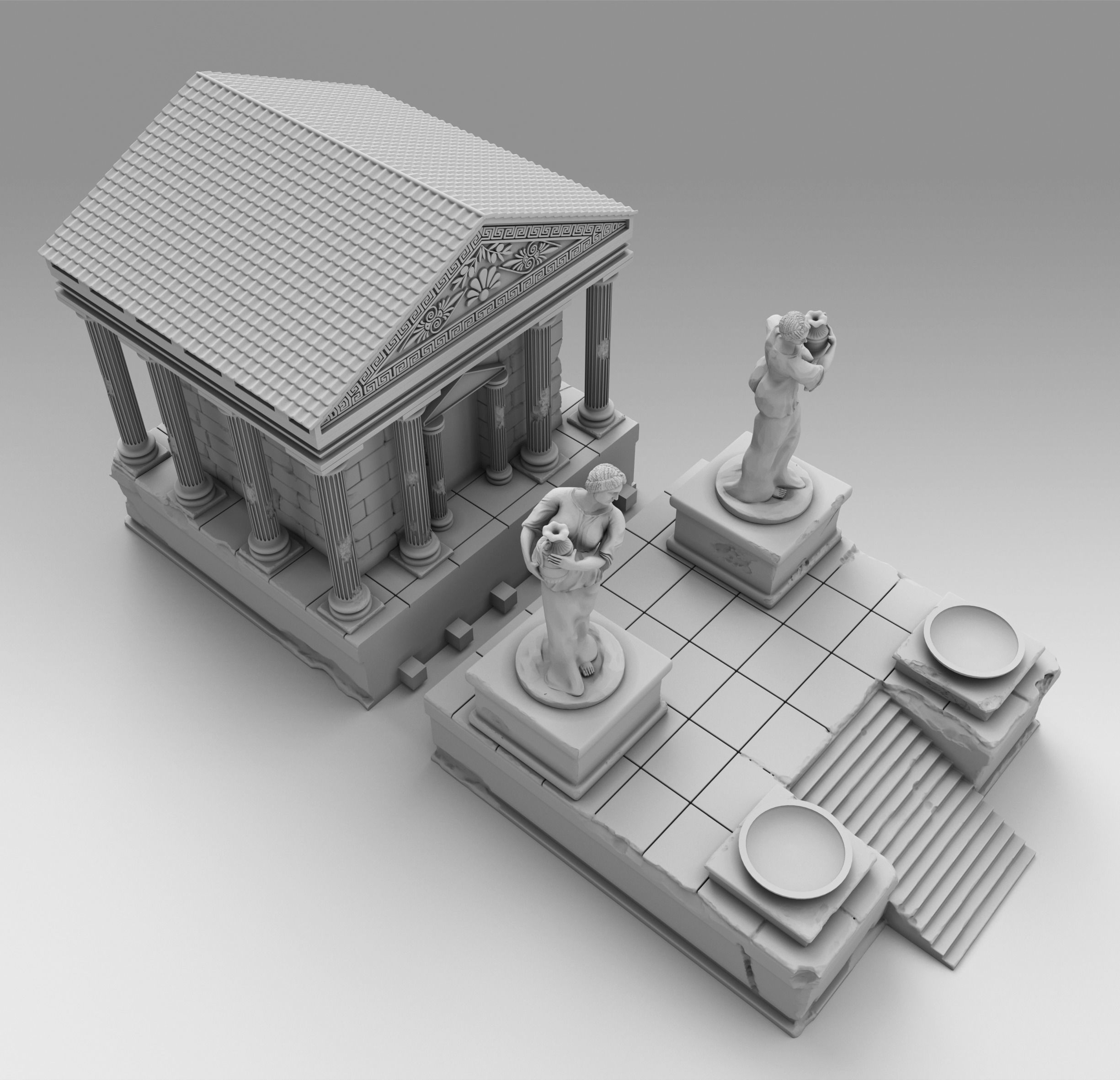Rich Ancient Greek temple 3D print model_2