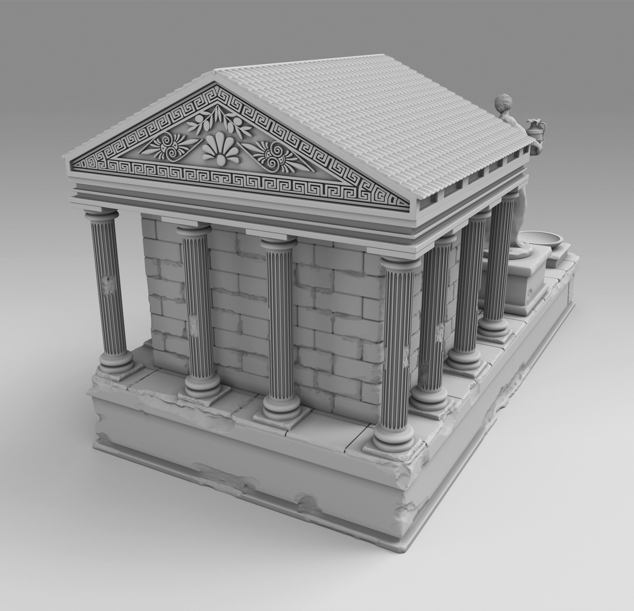 Rich Ancient Greek temple 3D print model_1