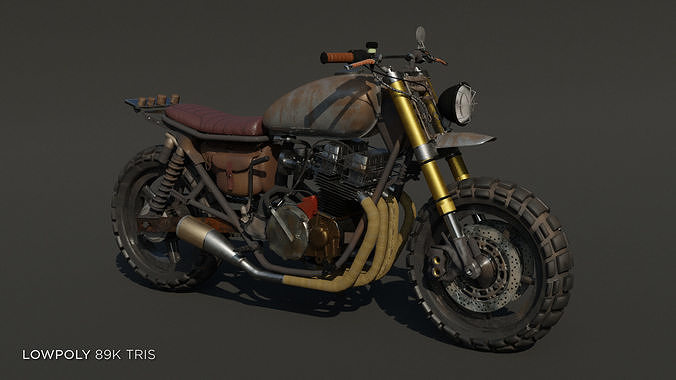 Daryls Walking Dead Bike Low-poly 3D model
