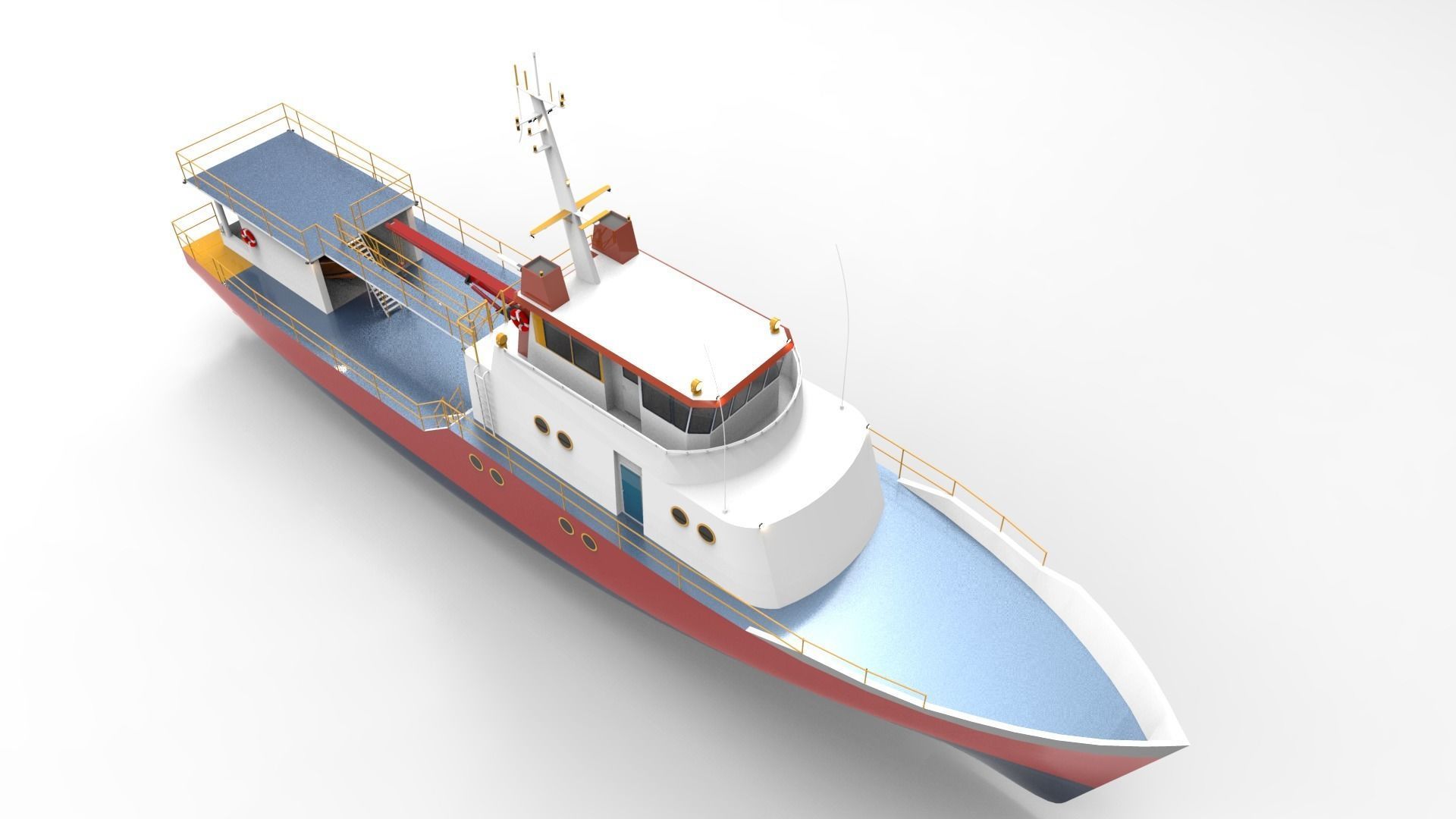 SAR Rescue boat 3D model_6