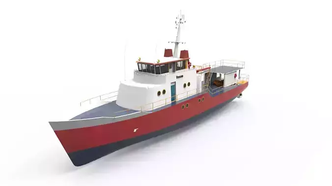 SAR Rescue boat 3D model