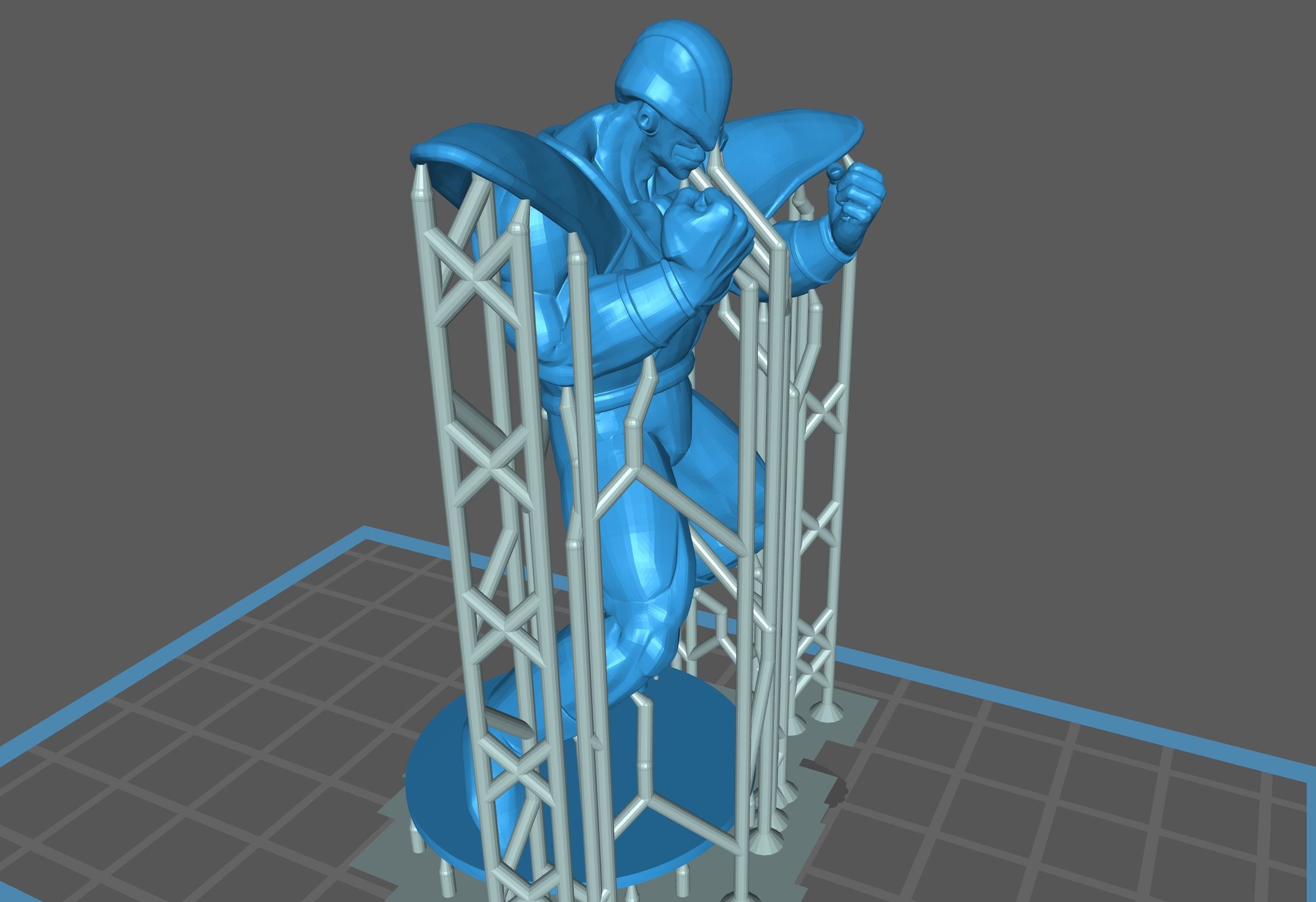 Burter superhero statue 3D print model_6