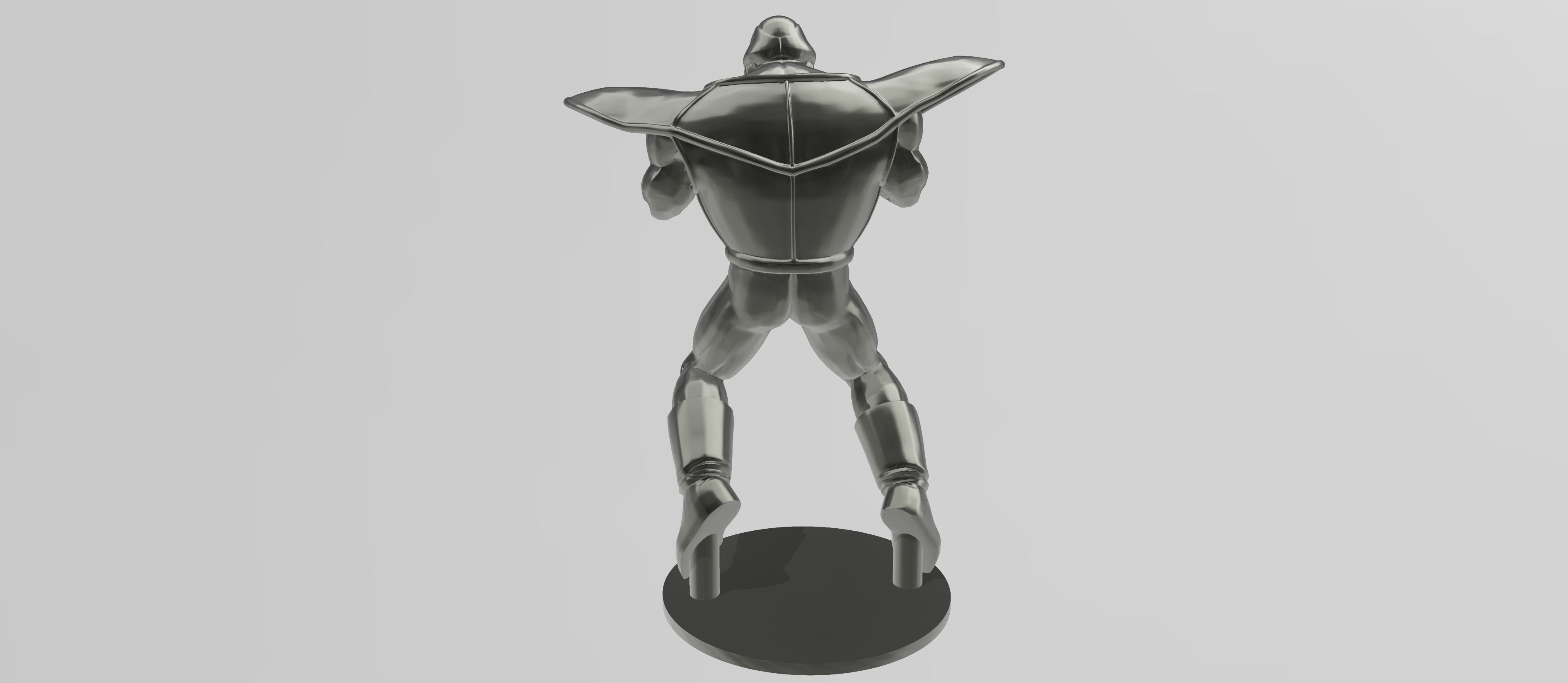 Burter superhero statue 3D print model_3