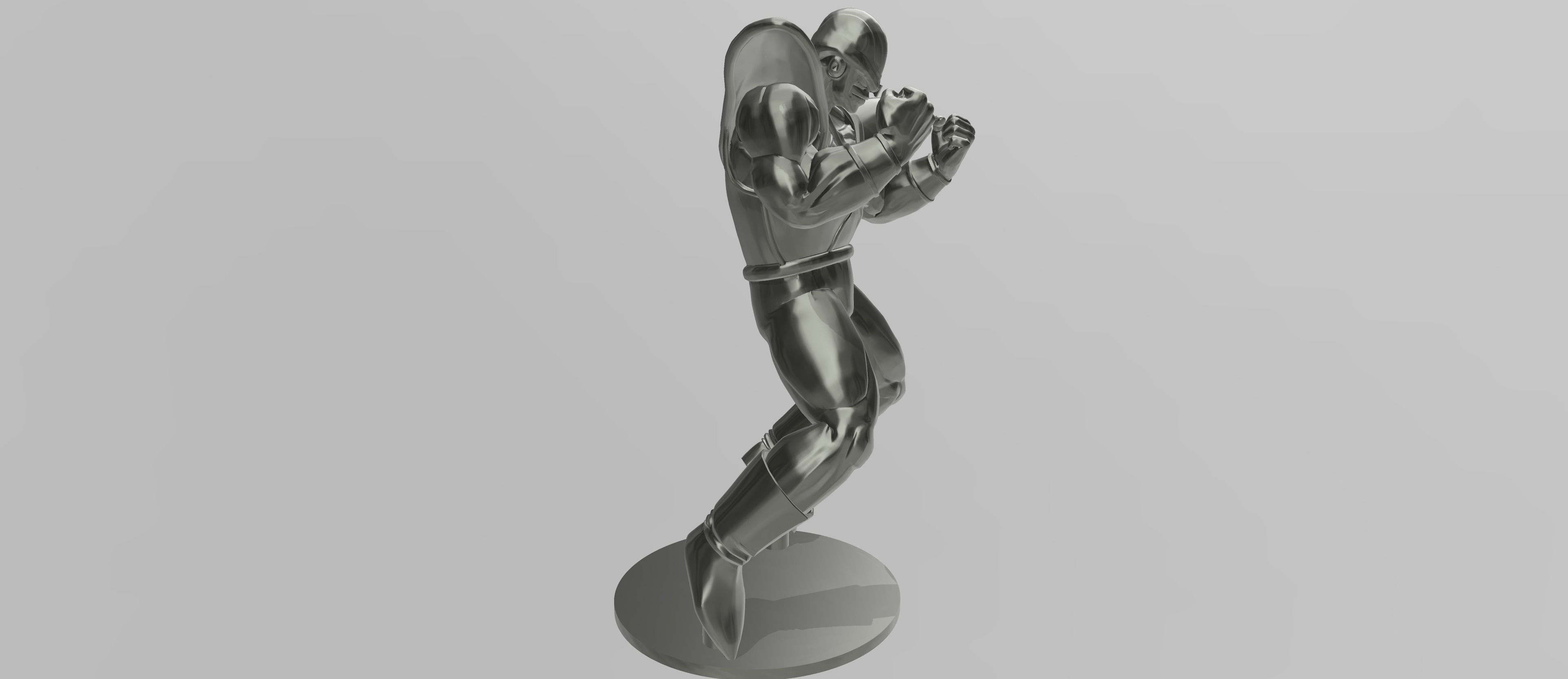 Burter superhero statue 3D print model_4