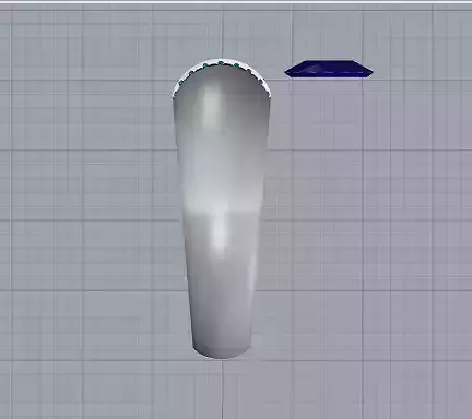 3dm- STL MODEL ring with sapphires