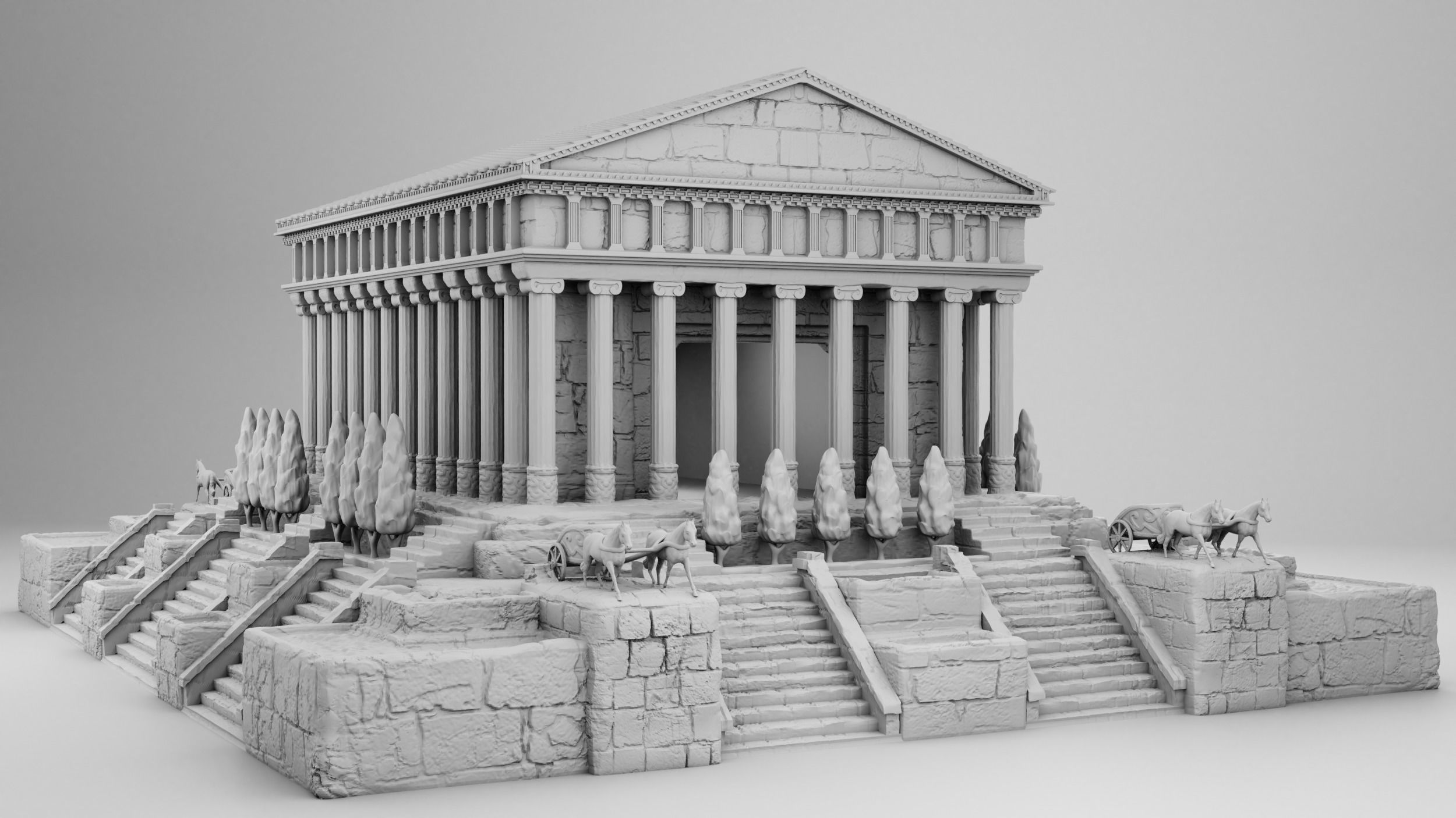 An ancient Greek Palace 3D print model_2