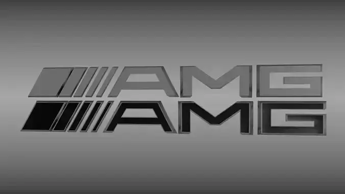 AMG logo set 3D model
