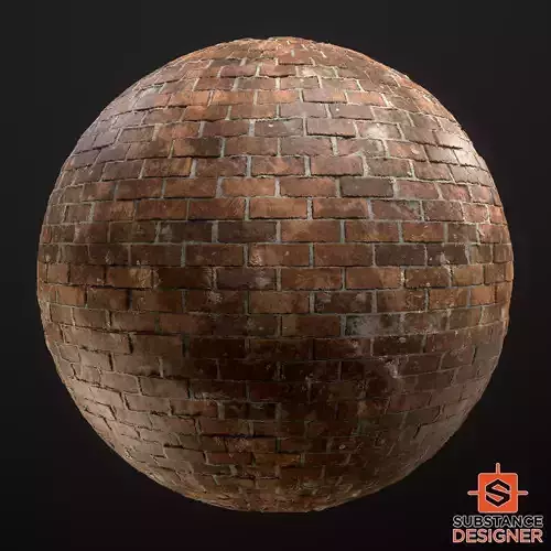 Old Victorian Brickwall Material - Substance Designer