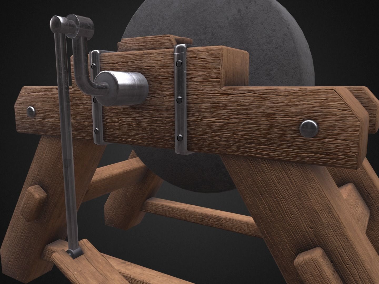 Grinding Wheel Low-poly 3D model_6