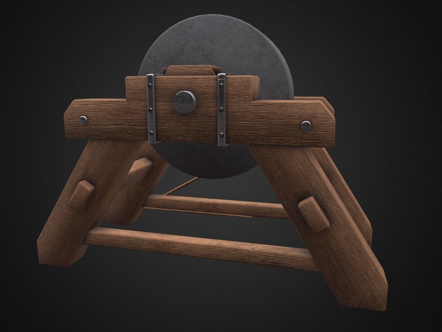 Grinding Wheel Low-poly 3D model_4
