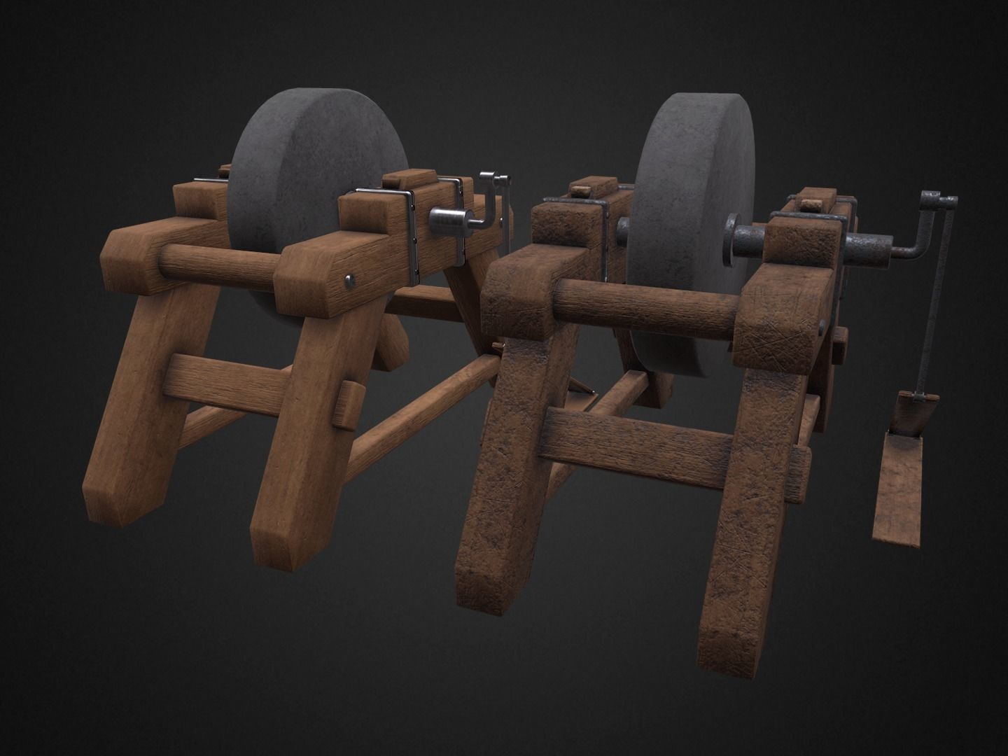 Grinding Wheel Low-poly 3D model_10