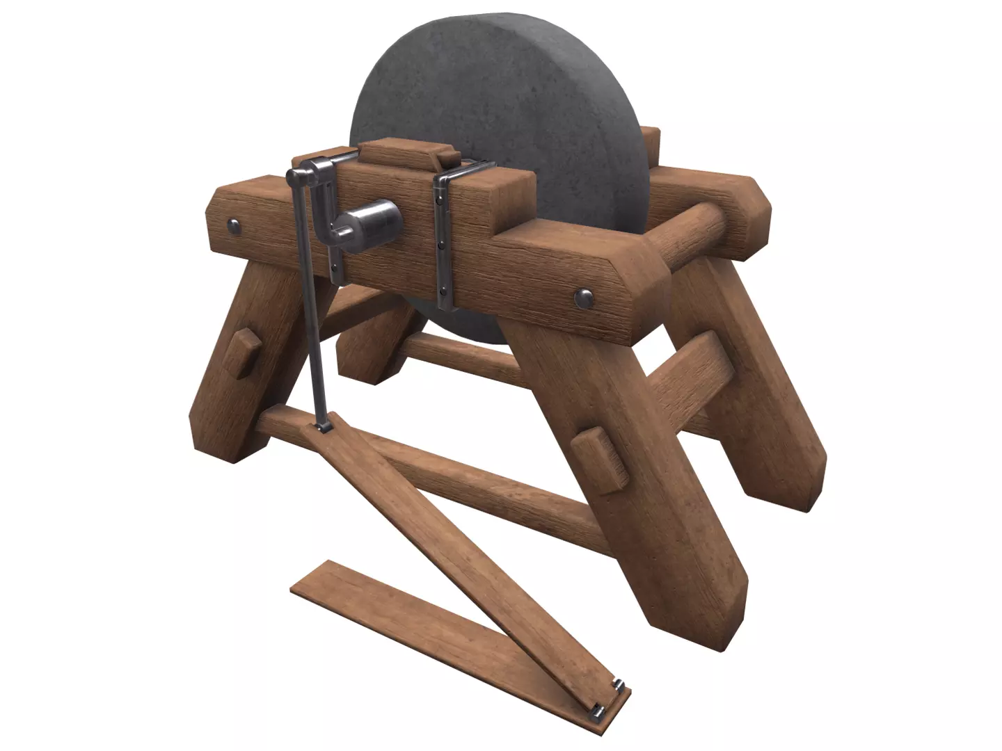 Grinding Wheel Low-poly 3D model_0