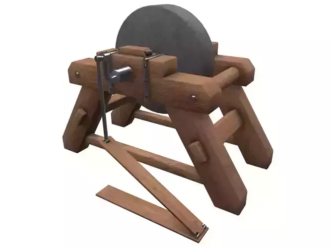 Grinding Wheel Low-poly 3D model