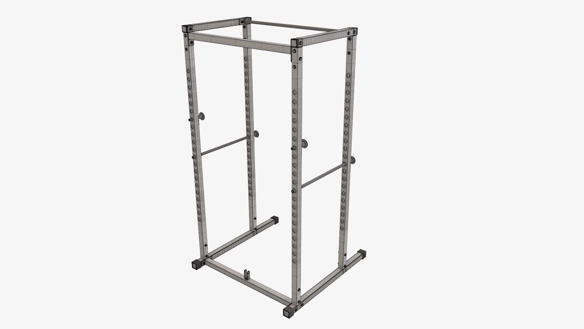 Exercise adjustable bench cage 3D model_8