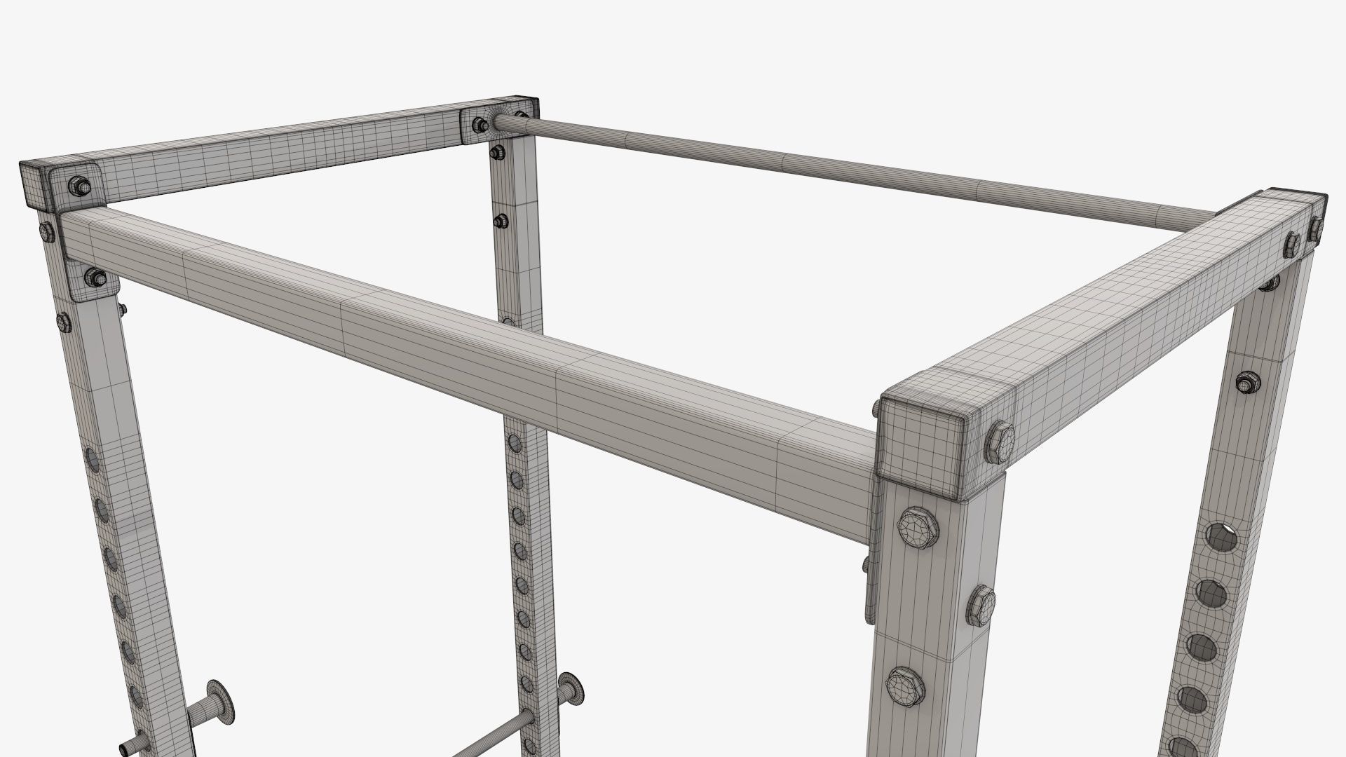 Exercise adjustable bench cage 3D model_13
