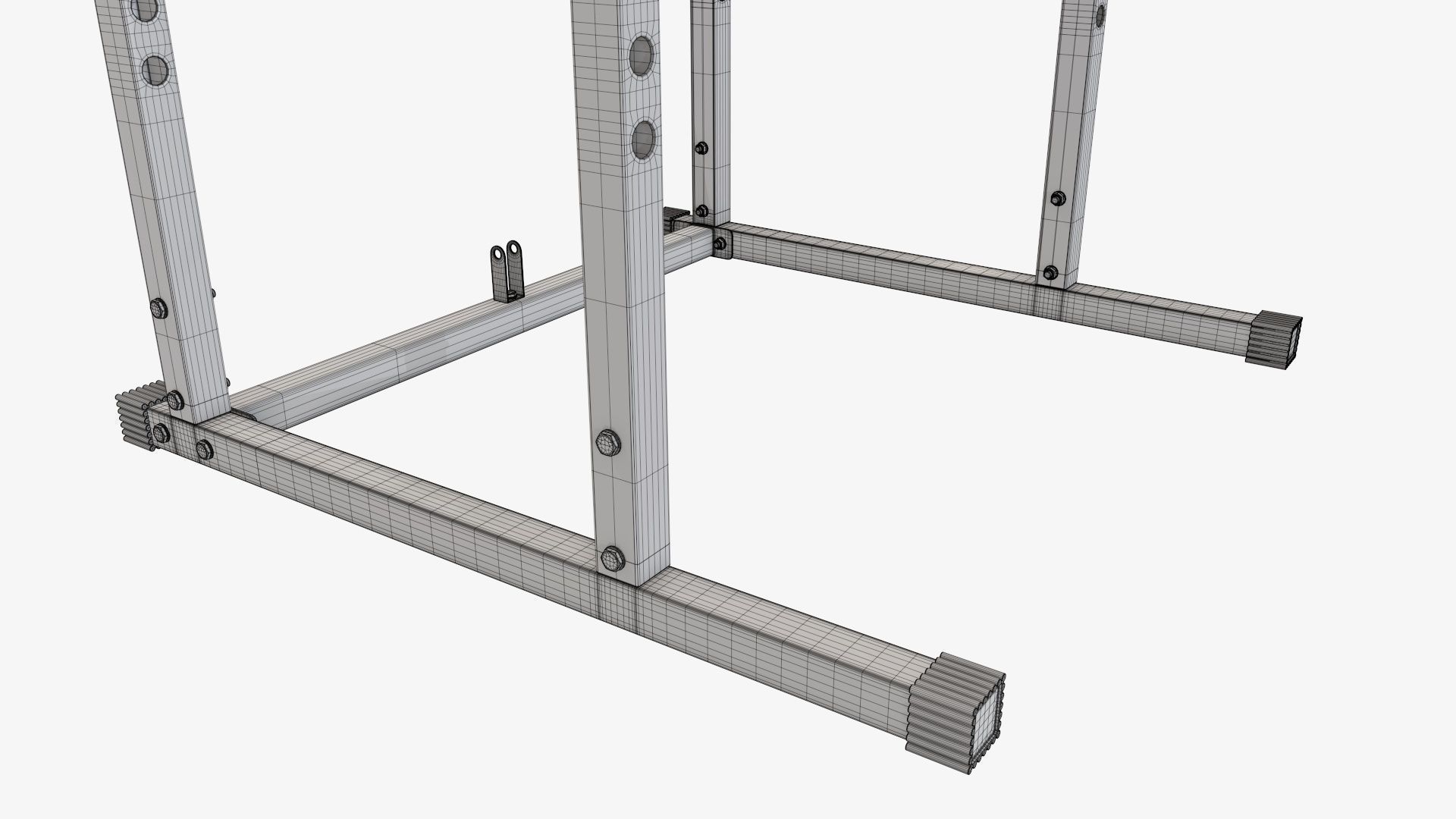 Exercise adjustable bench cage 3D model_9