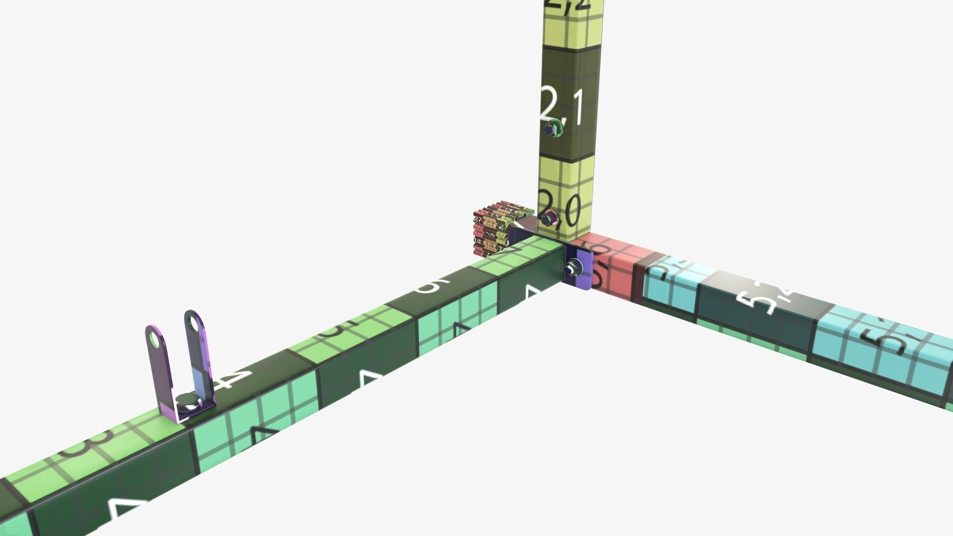 Exercise adjustable bench cage 3D model_17