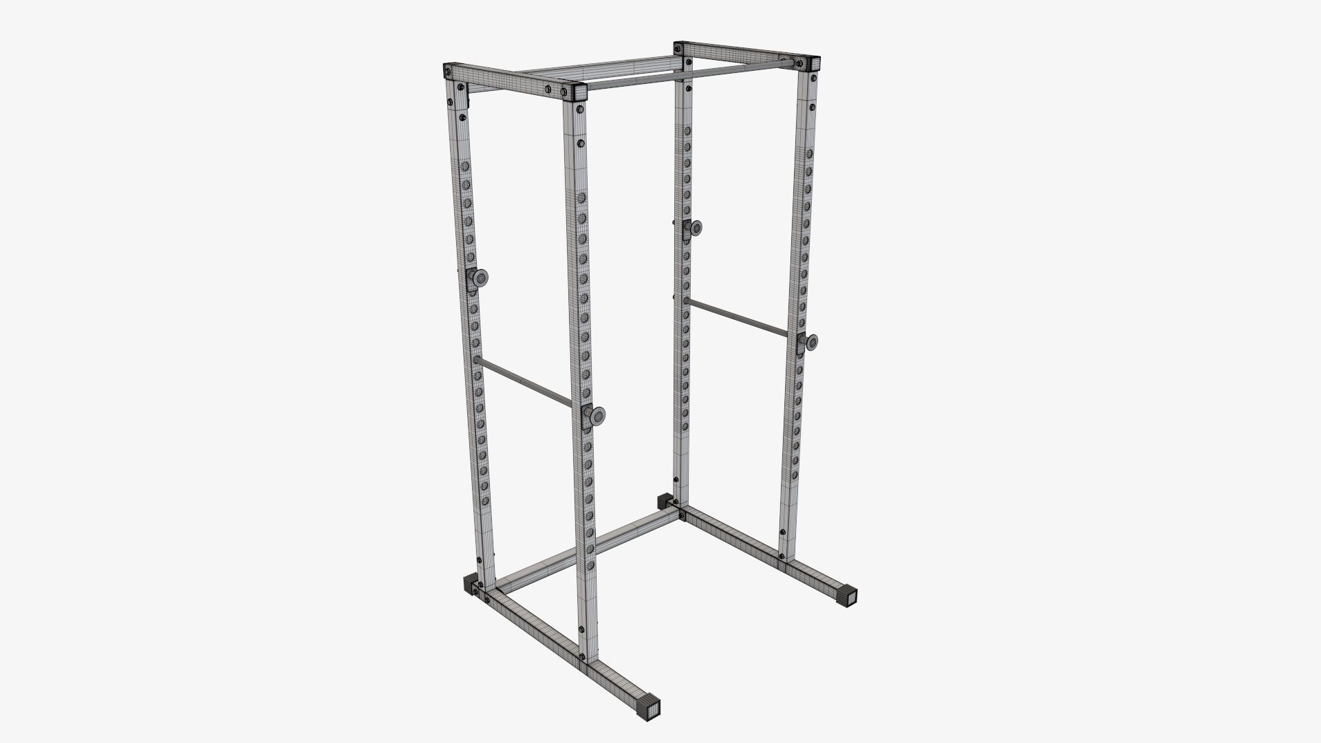 Exercise adjustable bench cage 3D model_7