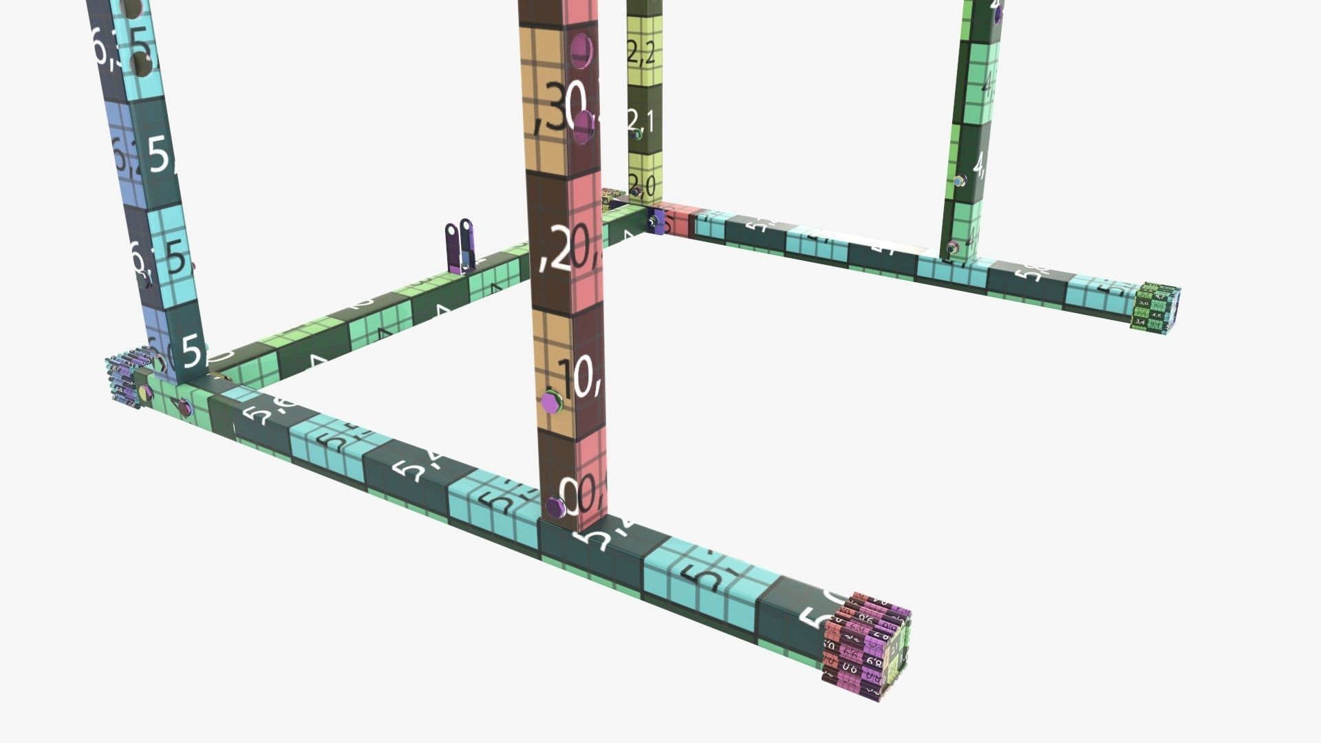 Exercise adjustable bench cage 3D model_16