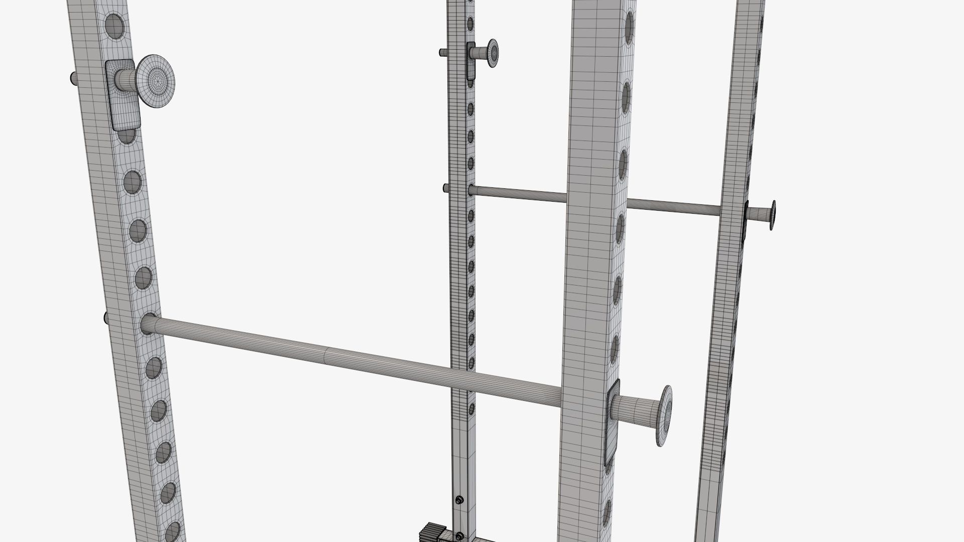 Exercise adjustable bench cage 3D model_11