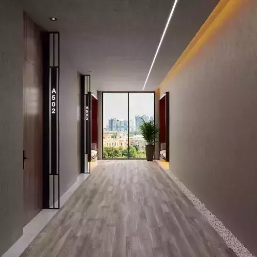 Hotel corridor concept design - Interior 