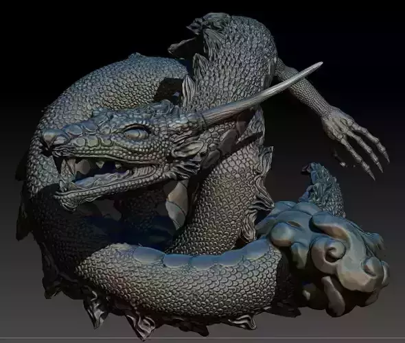 statue oriental dragon