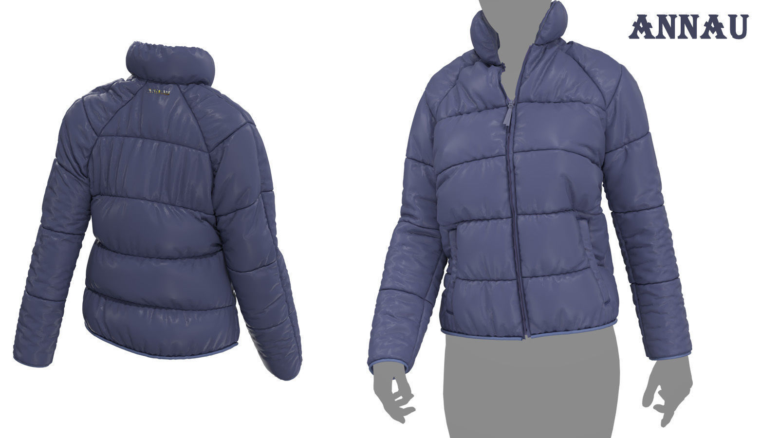 THREE PUFFER JACKETS SET 3D model_11