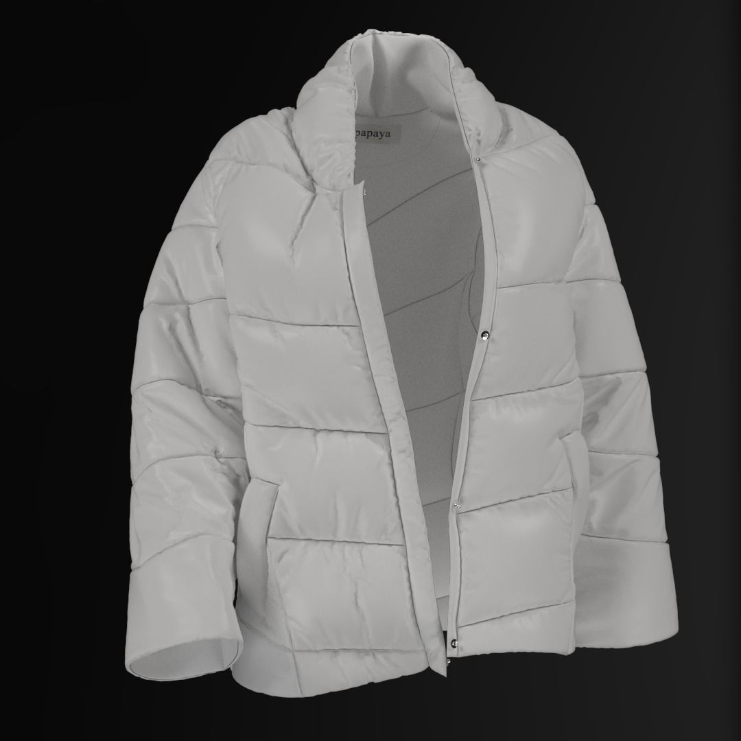 THREE PUFFER JACKETS SET 3D model_16